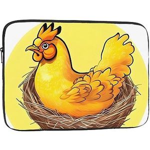 Bird'S Nest Golden Chicken draagbare laptopbinnenzak - gemaakt van Oxford-doek met hoge dichtheid, zakelijke kantoorbenodigdheden voor mannen en vrouwen. 40 cm