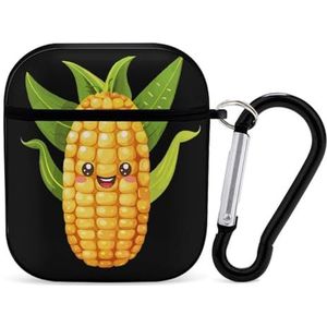 Leuke Maïs Groente Vegan Leuke Case Voor AirPods 2&1 Schokbestendige Beschermende Hoofdtelefoon Gevallen Cover Met Sleutelhanger Voor Mannen Vrouwen