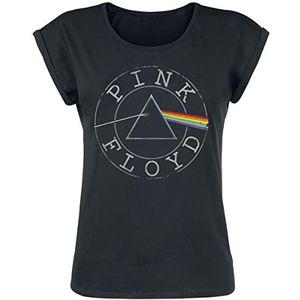 Pink Floyd Logo Circle T-shirt zwart L 100% katoen Band merch, Bands