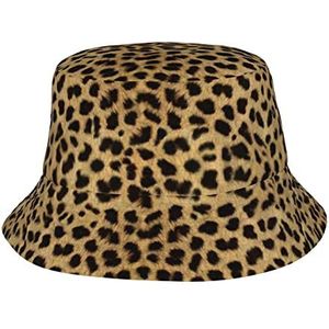 Libelle Print Unisex Emmer Hoed Lichtgewicht Leuke Polyester Emmer Hoed voor Reizen, Vissen, Zonnehoed, Leopard Animal Print, Eén Maat