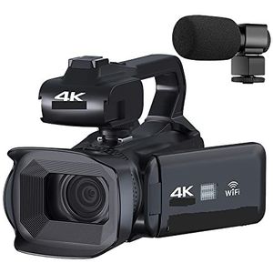 Videocamera Vlogcamera Recorder Release 4K Camera Camorders Webcam Camera 64MP Ultra HD Camera 18X Zoom 4.0""Touchscreen cameravideo(No card,RX200-mic)