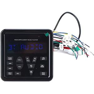 Marine Stereo Receiver Luidspreker, Usb Bluetooth Waterdichte Digitale Media Mp3-speler Am FM Radio Ondersteuning Opladen Mp3/Wma Boot Radio met ingebouwde 18 Fm en 6Am Presets voor Yacht Car Atv