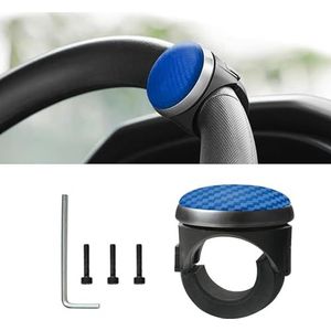 Autostuurknop voor Land Rover Range Rover Sport L494, Autostuurknop Spinner Koolstofvezeltextuur, Verwijderbare stuurhulp,C/Blue