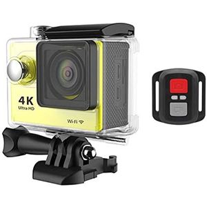 Origineel 2 0mp Wifi Action Camera, Outdoor 1080P 60FPS 2.0 ""Ultra HD 4K, Mini-helmcamera, waterdichte sportcamera(Color:Giallo)
