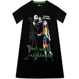 Disney Meisjes Nachthemd The Nightmare Before Christmas Zwart 134