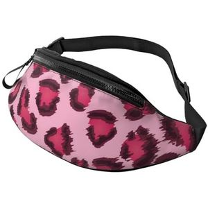 Fanny Pack, Running Belt Bag Heuptas Reizen Borst Tas Crossbody Tassen Unisex, Roze Zebra Print, zoals afgebeeld, Eén maat