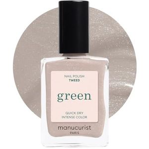 Manucurist Green Nail Polish Tweed - Klassieke, natuurlijke 9-vrije nagellak - Veganistische nagellak met natuurlijke ingrediënten (84%) - Manicure - Nagelverzorging - 15 ml
