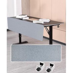 Privacy Desk Divider Panel, Akoestische scheidingspanelen for kantoor, Klembare cubicle kantoorruimteverdelers, Eenvoudig te monteren, Grijs(H-50CM/19.7IN,L-60cm/23.6in)