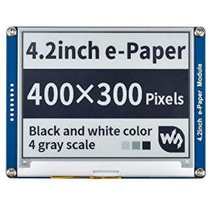 Waveshare 4.2 Inch E-Paper Display Module Kit 400 x 300 Resolution 3.3v/5v E-ink Electronic Screen with Embedded Controller SPI Interface for Raspberry Pi/Jetson Nano/Arduino,Support Full Refresh