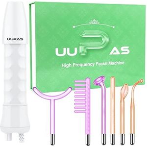 Toverstaf Met Hoge Frequentie - UUPAS Draagbare Hoogfrequente Gezichtsmachine met 6 Stuks Verschillende Buizen (Neon en Argon) - Huidverstrakkingsmachine Voor Acne, Huidverjonging, Rimpelverwijdering