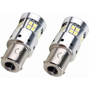 Bsxywa 1156 BA15S P21W LED-lamp 12V 24V, 1141 gloeilamp 6W koudwit 6000K (2 stuks)