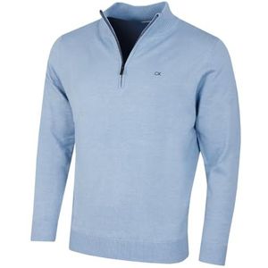 Calvin Klein Heren Campus 1/2 Zip Soft Feeltrui - Blauw/Navy - L