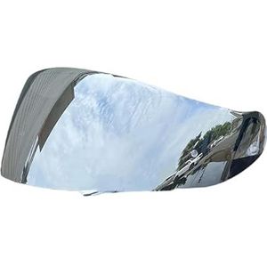 Motorhelm vizier lens, Helmvizier, GT Air Shield for SHOEI GT Air Neotec CNS-1 TC-5 TC-9 Windscherm Volledig Gezichtshelm Vizier Lens Moto Ca-SCO (Zwart - Alleen for gebruik overdag)(Silver-day use on