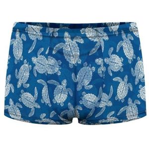 Turtles Patroon Heren Boxer Slips Sexy Shorts Mesh Boxers Ondergoed Ademend Onderbroek Thong