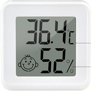 Mini LCD Digitale Thermometer Hygrometer Elektronische Temperatuur Hygrometer Sensor Meter Huishoudelijke Thermometer Nauwkeurige Monitor(White D-C and F)