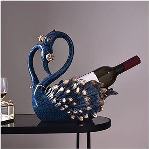 Wijnrek Crown Blue Swan Tabletop Wine Rack Creatieve Hars Tafel Wijnhouder Perfect for Home Decor Bar Wijn Set Geschenken for ouderlingen Wijnrekken wijnrek