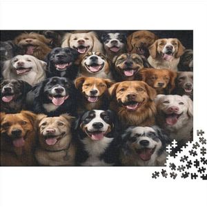 Dog Puzzels spel houten puzzel familiepuzzel verminderde druk moeilijke puzzel onmogelijke dieren puzzel voor volwassenen en jongeren 1000 stuks (75 x 50 cm)