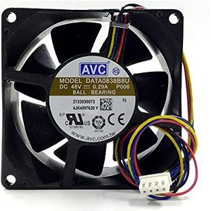 AVC DATA0838B8U 8038 48V 0.29A 4-wire PWM speed control double bead cooling fan