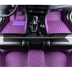 Automattenset Auto Vloermatten Voor Ford Voor C-Max Voor MK2 2011-2016 5 Zits Lederen Mat Auto Tapijt Anti-vuil Pads Antislip Vloermat Tapijt Automatten Set (Color : LHD Purple)