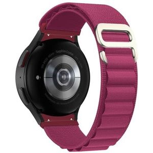 LKQASD Sport Alpine Loop Compatibel met Galaxy Watch 6 44 mm 40 mm Classic 43 mm 47 mm band G-haak nylon armband Horloge 5 pro 4 Klassieke band (Color : Rose red 15, Size : Galaxy 5 40mm)