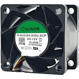 Speed ​​Fan RC-ventilator voor SUNON PF40281BX-D50U-SCP 12V 40 mm x 28 PWM-snelheidsregelventilator 62 dB
