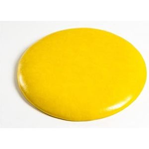 Leren comfortabele keukenstoel, Ronde kruk Antislip stoelkussen Leren sponskussens Restaurantkaartstoel Ronde kruk Barkruk Zitkussen Stoelkussen(Yellow,45cm)