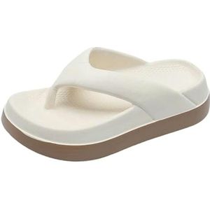 XYNM Slippers Vrouw Slippers Populaire Ontwerp Schoenen Trend Casual Platform Sandalen Antislip Outdoor, Beige, 40-41