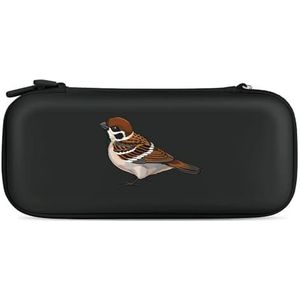 Sparrow Vogel Compatibel met Schakelaar Draagtas Harde Mode Reistas Tas Pouch met 15 Game Accessoires Zwart-Stijl