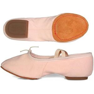 Balletschoenen doek natuurlijk leer ballet dansschoenen voor vrouwen middenhak zachte jazz salsa dansschoenen sneakers voor meisjes yoga schoenen ballet slippers voor vrouwen volwassenen (kleur: 1 cm