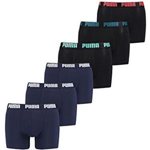 PUMA Heren Cat Boxer Shorts Everyday Onderbroek Pant Ondergoed 6 Pack, navy/zwart/zwart, M