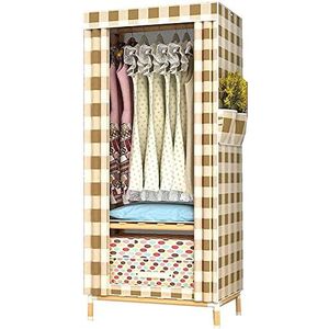 WWERTYY Draagbare kledingkast doek kledingkast kledingkast slaapkamer compressie opslag eenvoudig te monteren organisator verhogen en verbreden gebruikt voor verhuur kamer slaapkamer, 63 x 45 x 170 cm