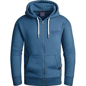Grin&Bear Hoodie GEC603 Sweatjack voor heren, petrol, M
