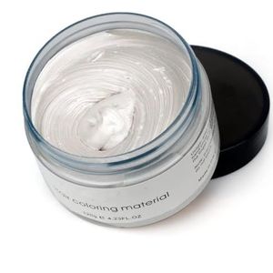 Wit kapsel crème instant haarwax haarpomades lang aanhoudende, natuurlijke witte matte kapselwas voor mannen en vrouwen voor feest, cosplay, nachtclub, gemaskerd haar, Halloween (wit)