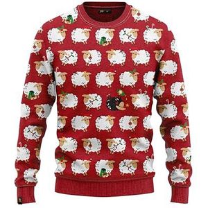 JAP Christmas - Foute Kersttrui - Kersttruien voor Mannen, Vrouwen en Kinderen - Het Zwarte Schaap - Rood - M