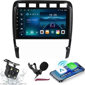 Android 14 Autoradio Navi voor P-orsche Cayenne 2002-2010 9 ""Screenradio met draadloze carplay Android Car GPS Navigatieondersteuning Bluetooth 5.0 HIFI FM 5G-WiFi SWC MIC-camera,M600s
