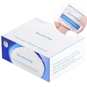 SanSixi 50/100/200 Stks/doos Nail Ontvetter gel Polish Removal Lint-Free Servetten Voor Manicure Cleanser Nagels Remover voor gel Polish Armor Remover (100 stuks)