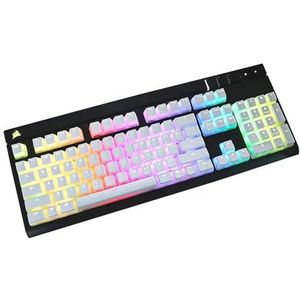 QPSJXN Pudding keycapset met mechanische toetsenborden zoals K70 Lux Straf K65 RGB K63 met MX-schakelaar (137 keycaps wit)