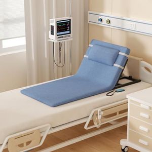 Elektrische hefbare rugleuning, 0~80° verstelbare elektrische hefbare rugleuning, met afstandsbediening, zeer dichte rebound-spons, elektrische hulprugleuning voor senioren(Blue,75CM-B)