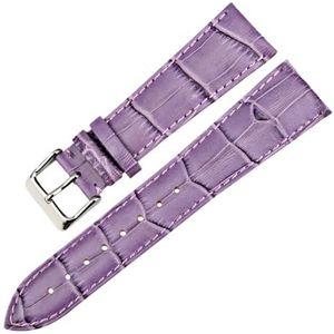 YingYou Horloge Accessoires 16mm 18mm 20mm 22mm Horlogeband Lederen Horlogeband Mode Groen Compatibel Met Gucci Vrouwen Horlogebanden (Color : Purple, Size : 17mm)