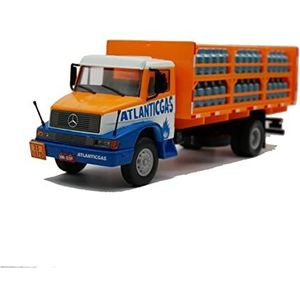 Miniatuur auto Voor Mercedes L1614 Mercedes-Benz Truck Flessengas Transport Legering Model Auto Metalen Speelgoed 1:43