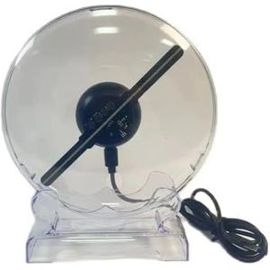 5.5in/14 cm 3D Holografische Projector Met Transparante Cover Beugel 128 LED Hologram Desktop Reclame Kerst Halloween Gift