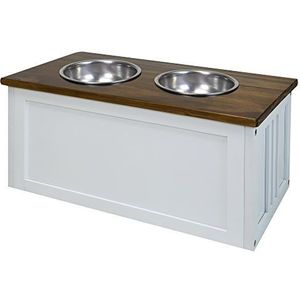Casual Home 603-15 Houten opbergstandaard voor huisdieren, tweekleurig (warm bruin, wit), één maat