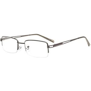 Eyekepper Rechthoek metalen halve brand veerscharnier computerbrillen leesbrillen gunmetal +2,75