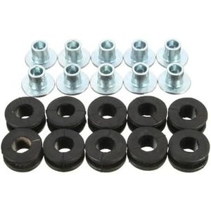 Kuipboutset 10-100 Set Motorfiets Rubber Grommets Bolt Kit Drukontlasting Kussen Accessoires(100 pieces)