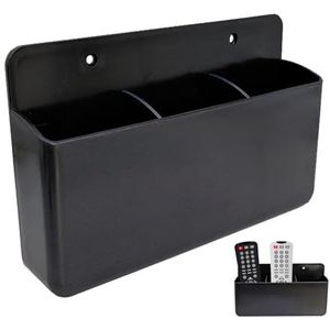 Afstandsbedieningen Houder Muur, Zelfklevend Houder voor Afstandsbediening voor Woonkamer of Slaapkamer, Universele Afstandsbediening Opbergdoos voor TV, Airco en Ventilator (Zwarte)