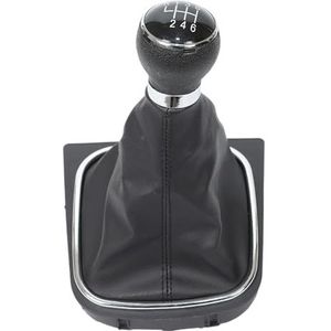 Kelisdi Ergonomische Handleiding 6 Speed Gear Shifts Knop Stick met Lederen Gaiter Hoge Duurzaamheid voor MK5 MK6 Eenvoudige Installatie