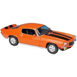 Casting Car Model 1:18 gesimuleerde legering automodel gesimuleerde binnendeur kan worden geopend metalen model (Color : 1971 camaro orange)