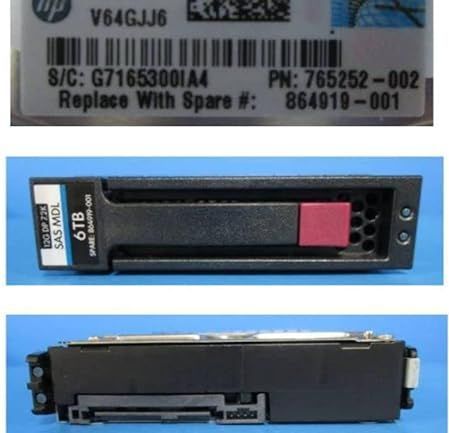 Hewlett Packard Enterprise DRV HDD 6TB 12G 7.2K LFF SAS MDL, 864262-B21 (MDL)