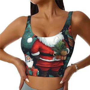 Leuke Kerst Man Print Comfortabele Vrouwen Sport Vest Yoga Workout Vest Voor Vrouwen Lichtgewicht Zomer, Zwart, S