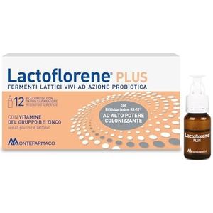 Montefalco Lactoflorene Plus Voedingssupplement, meerkleurig, 120 milliliter, vloeistof, 12 injectieflacons
